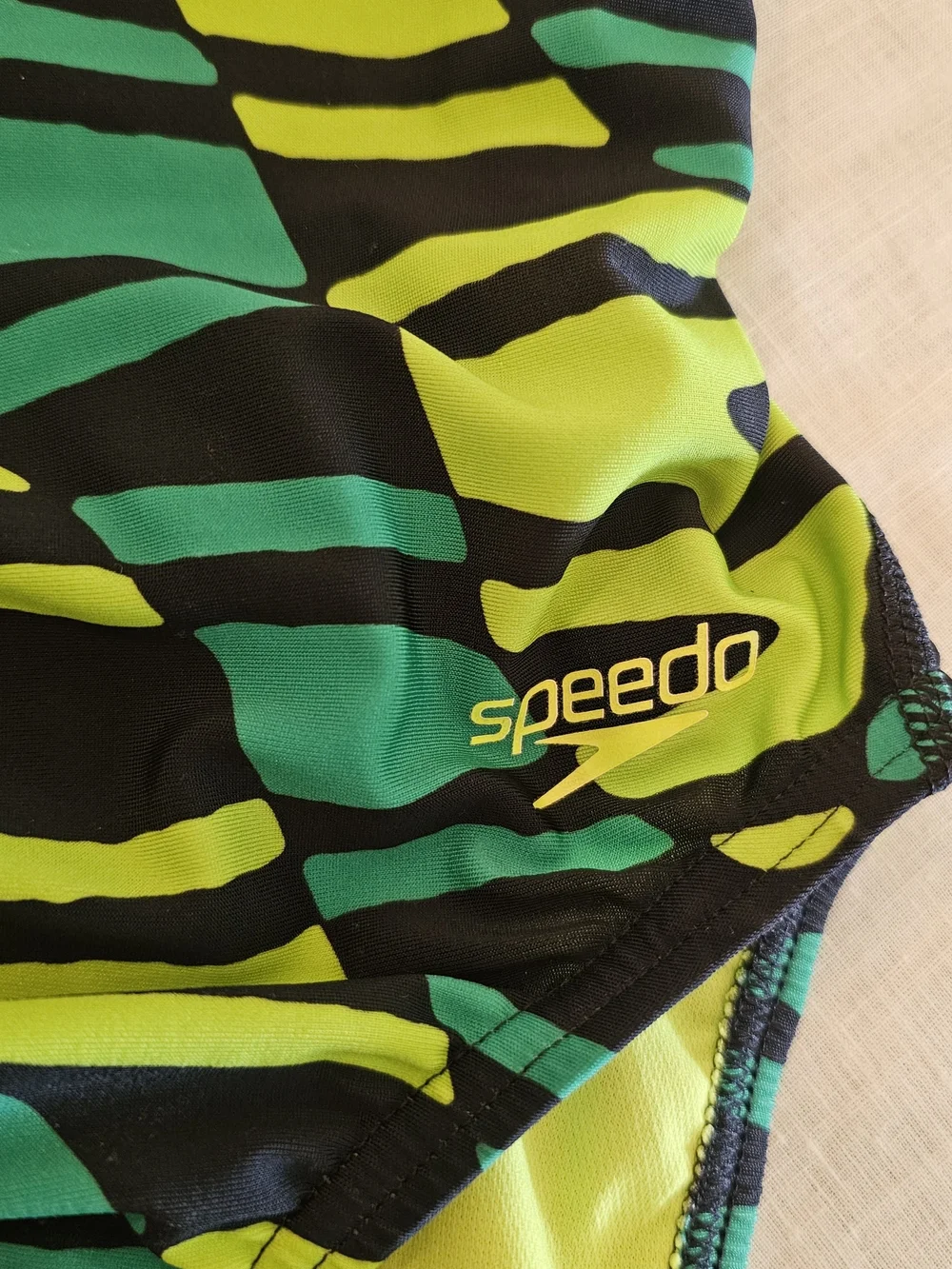 Speedo Girls Disco Boom Flyback One Piece Swimsuit ProLT Team Green Sz 28/M(10)